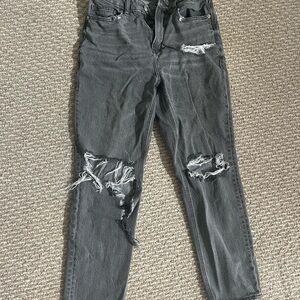 American Eagle Outfitters Gray Boyfriend Jeans Distressed Style